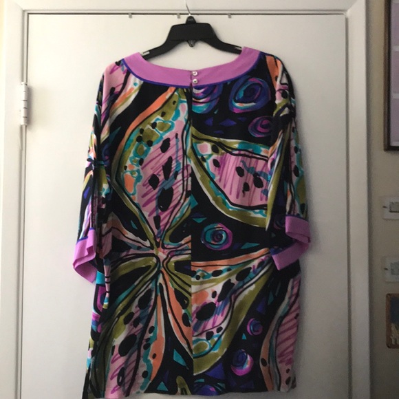 Bob Mackie Wearable Art Silk Top - Picture 4 of 8